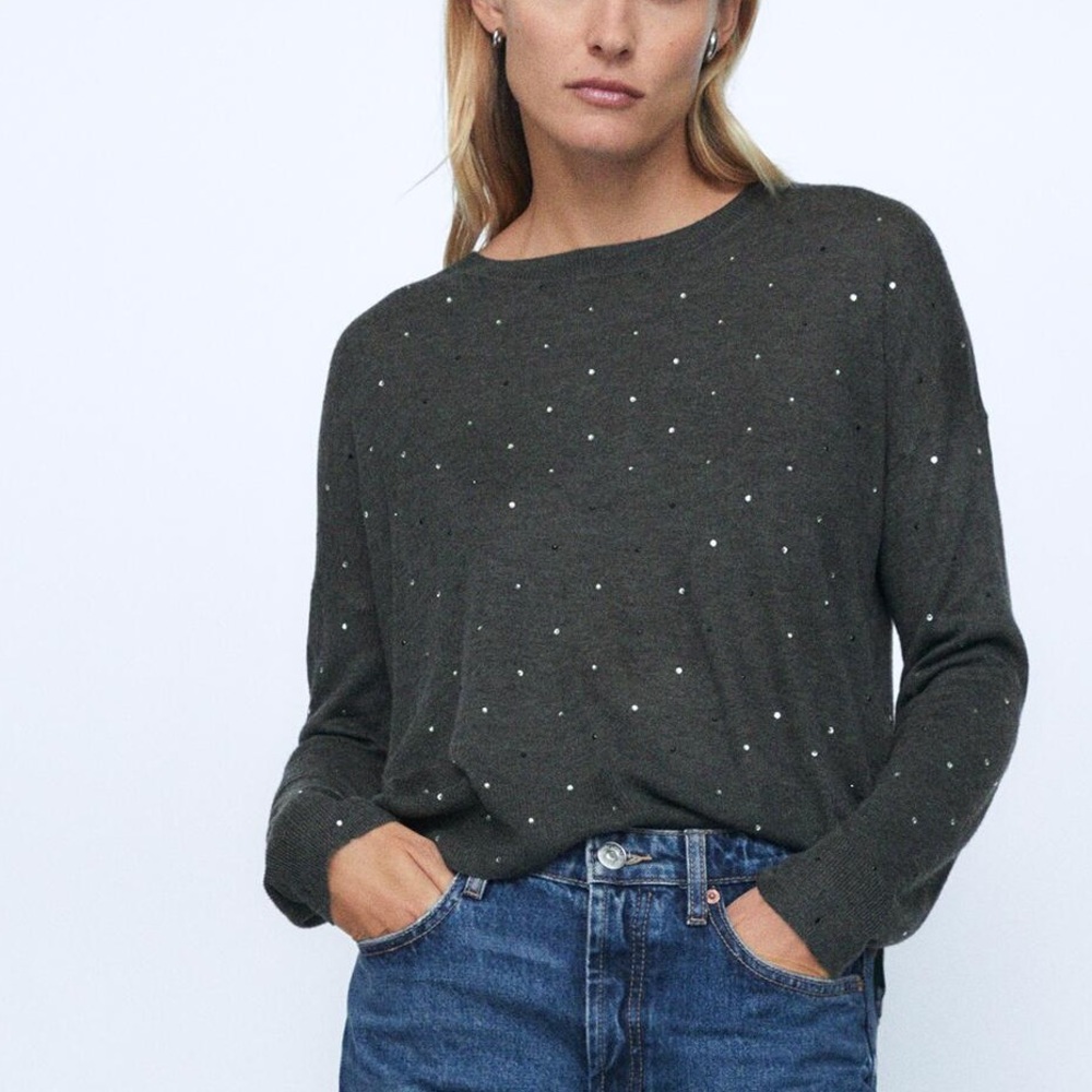 ZARA SPARKLY KNIT SWEATER